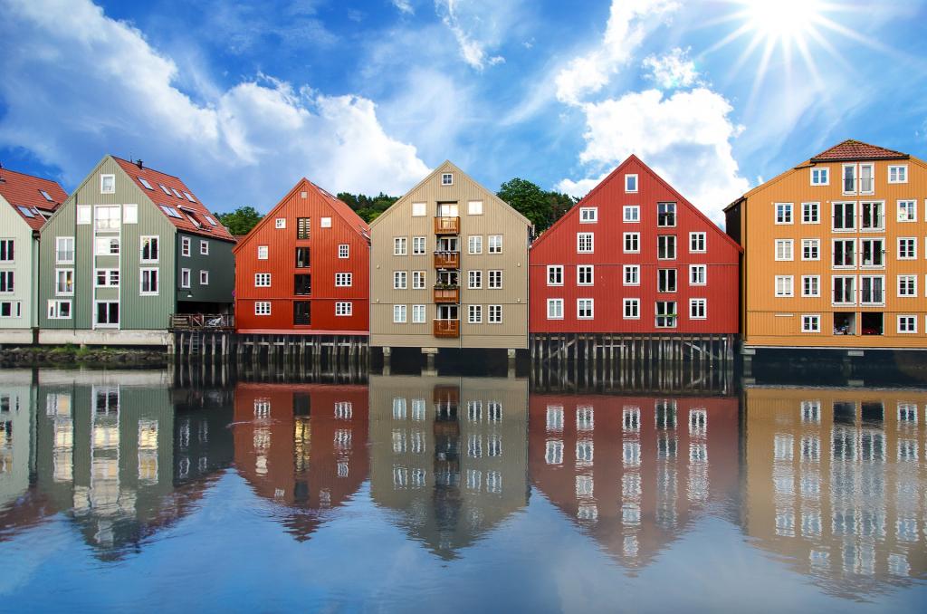 Trondheim Norwegen, Houses