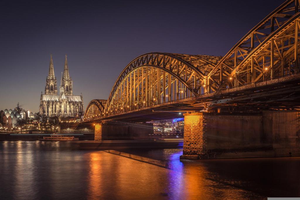 Köln Deutschland, Cathedral, Bridge