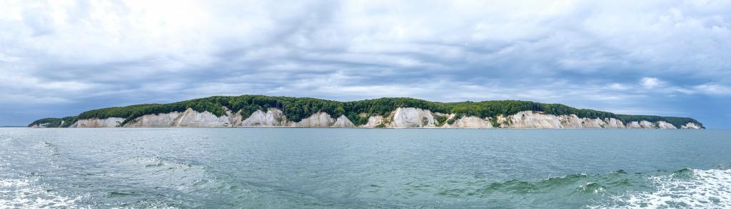 Kreidefelsen auf Rügen, Aufnahme vom Meer