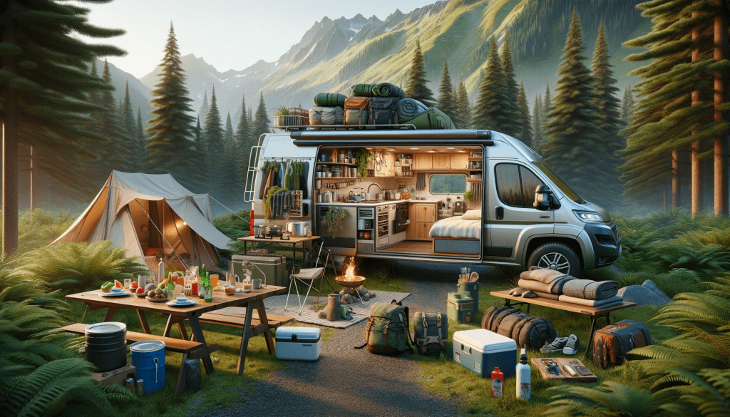 Campervan mit nötiger Ausstattung fürs wildcampen