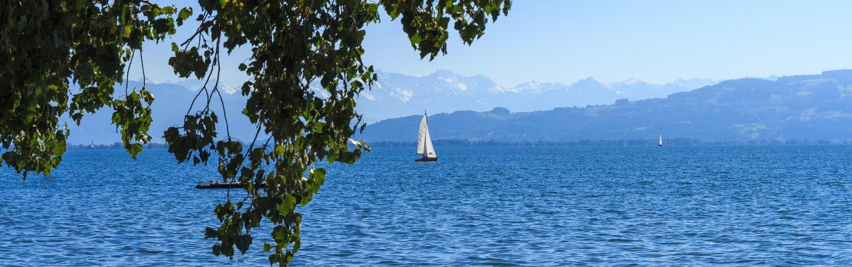 Konstanz, Segelschiff auf dem Bodensee