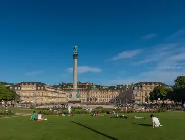 Stuttgart Deutschland, New Lock, Schlossplatz