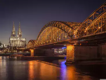 Köln Deutschland, Cathedral, Bridge